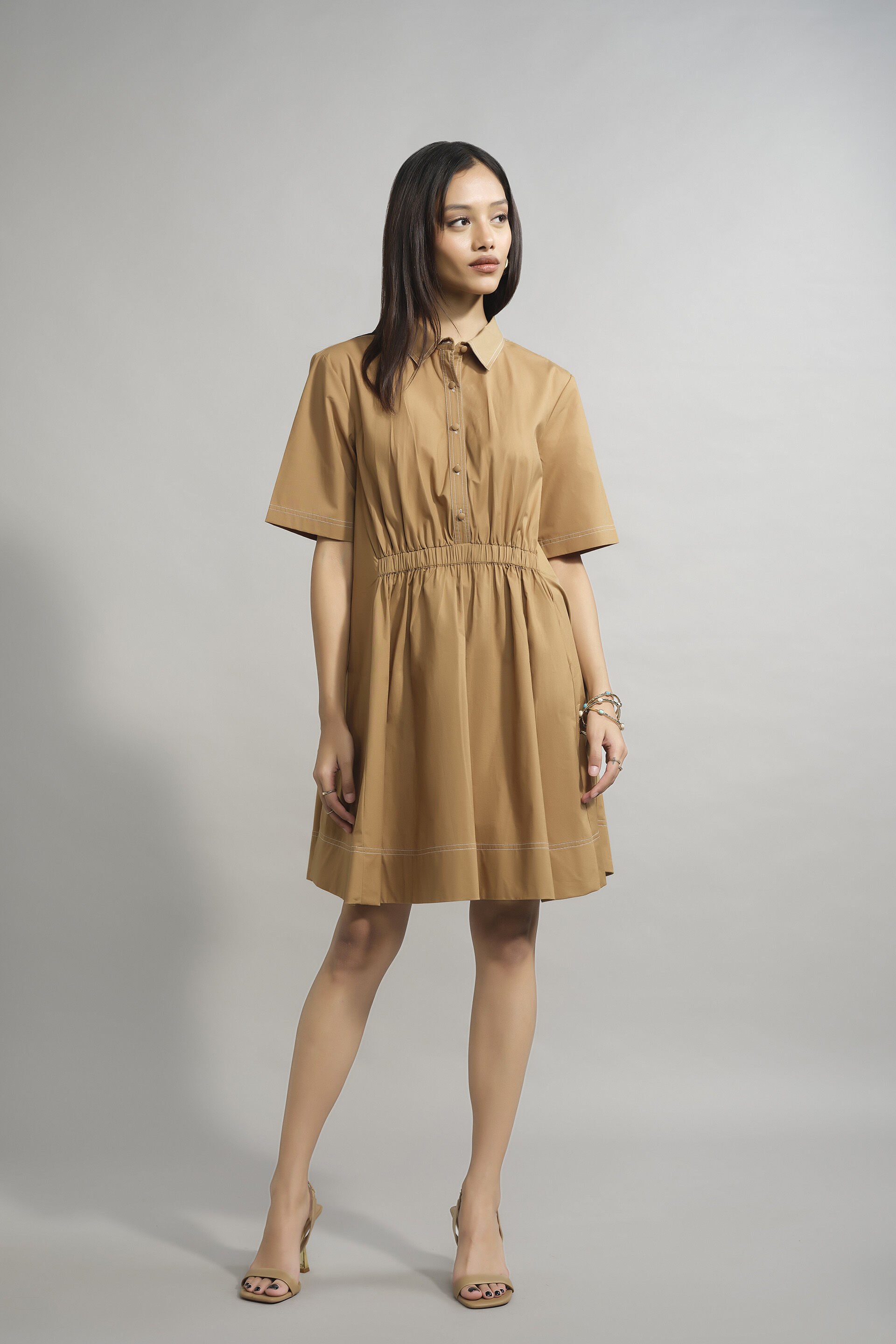 Ray Dress, Camel, image 2